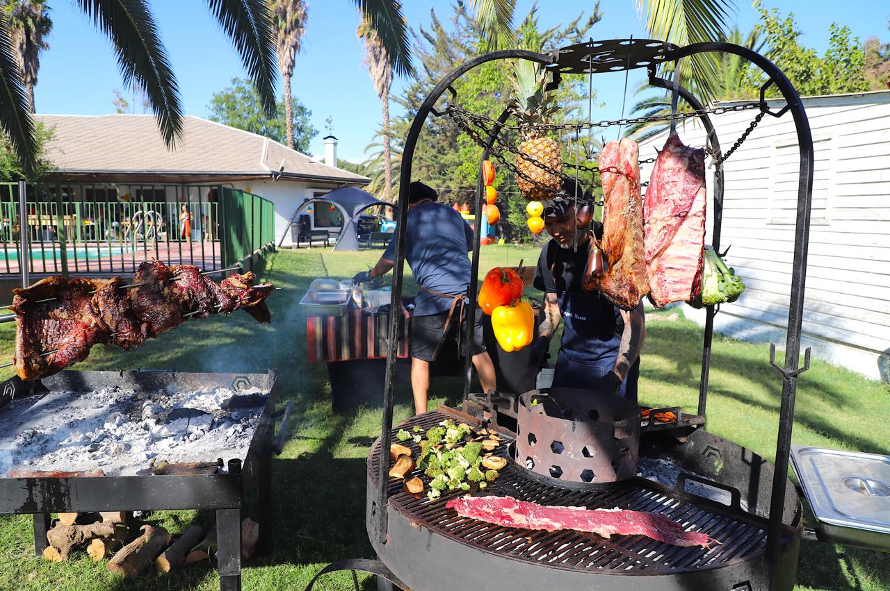 Parrilla profesional en evento exterior